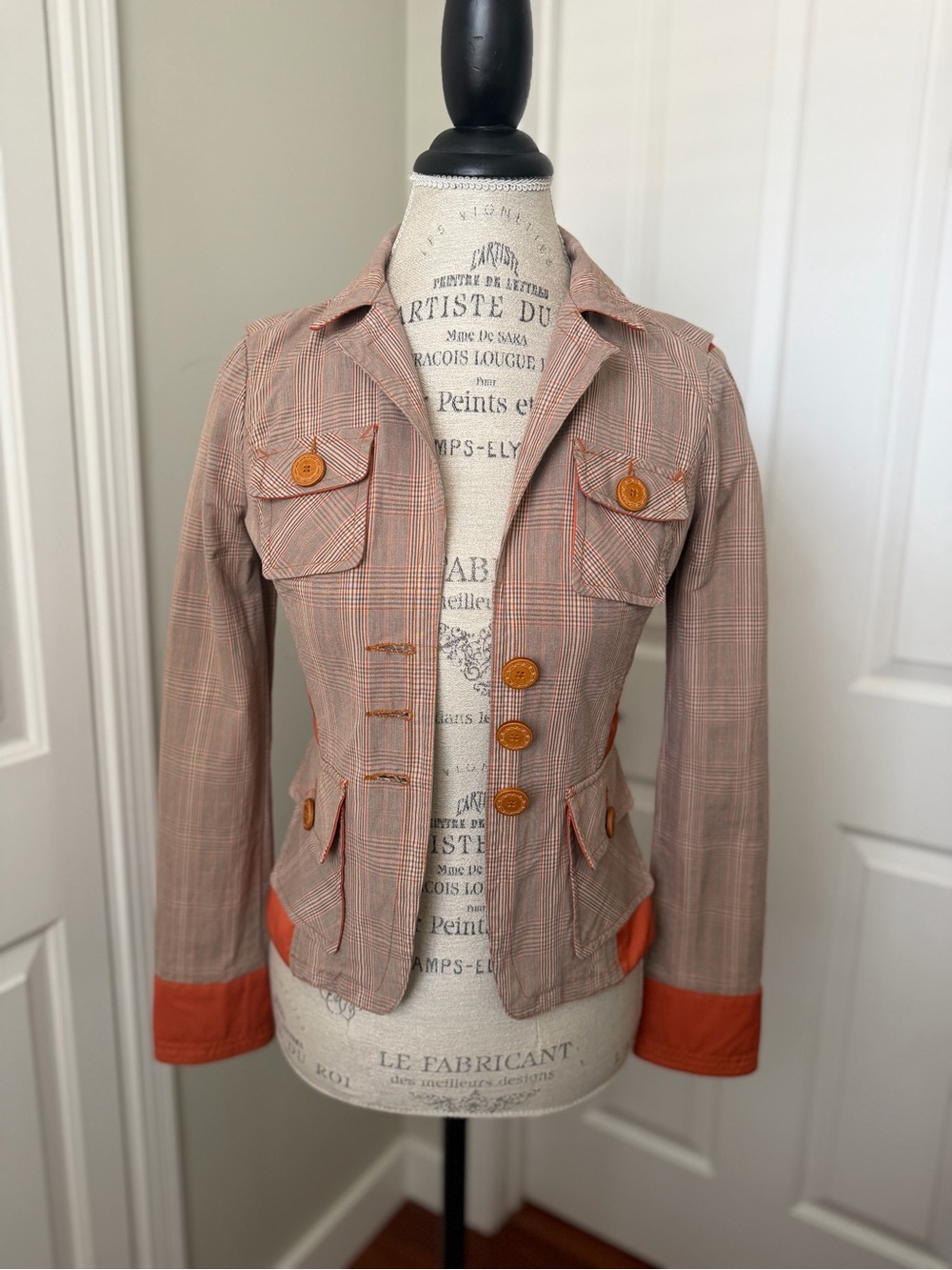 bebe Plaid Blazer